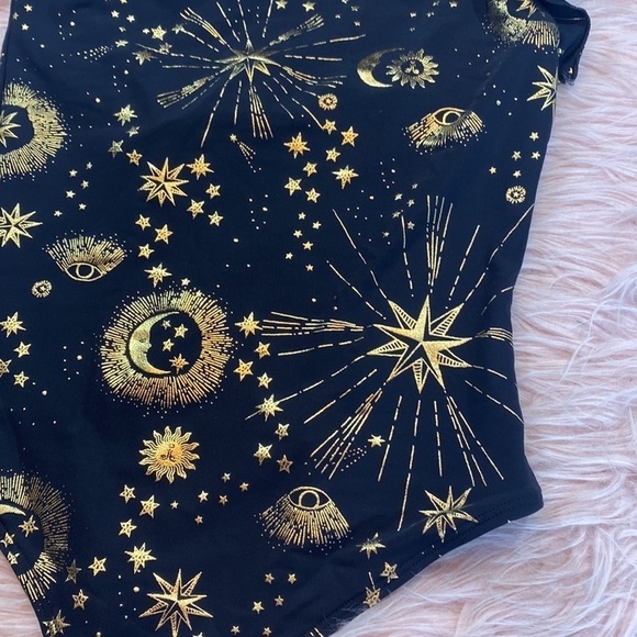 NWT CARBON38 Celestial One Shoulder Bodysuit sz S - Picture 8 of 13